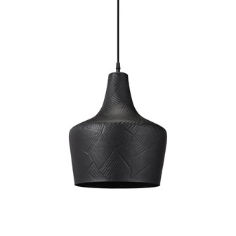 Matalowa lampa wisząca Ribble czarna matowa 25cm